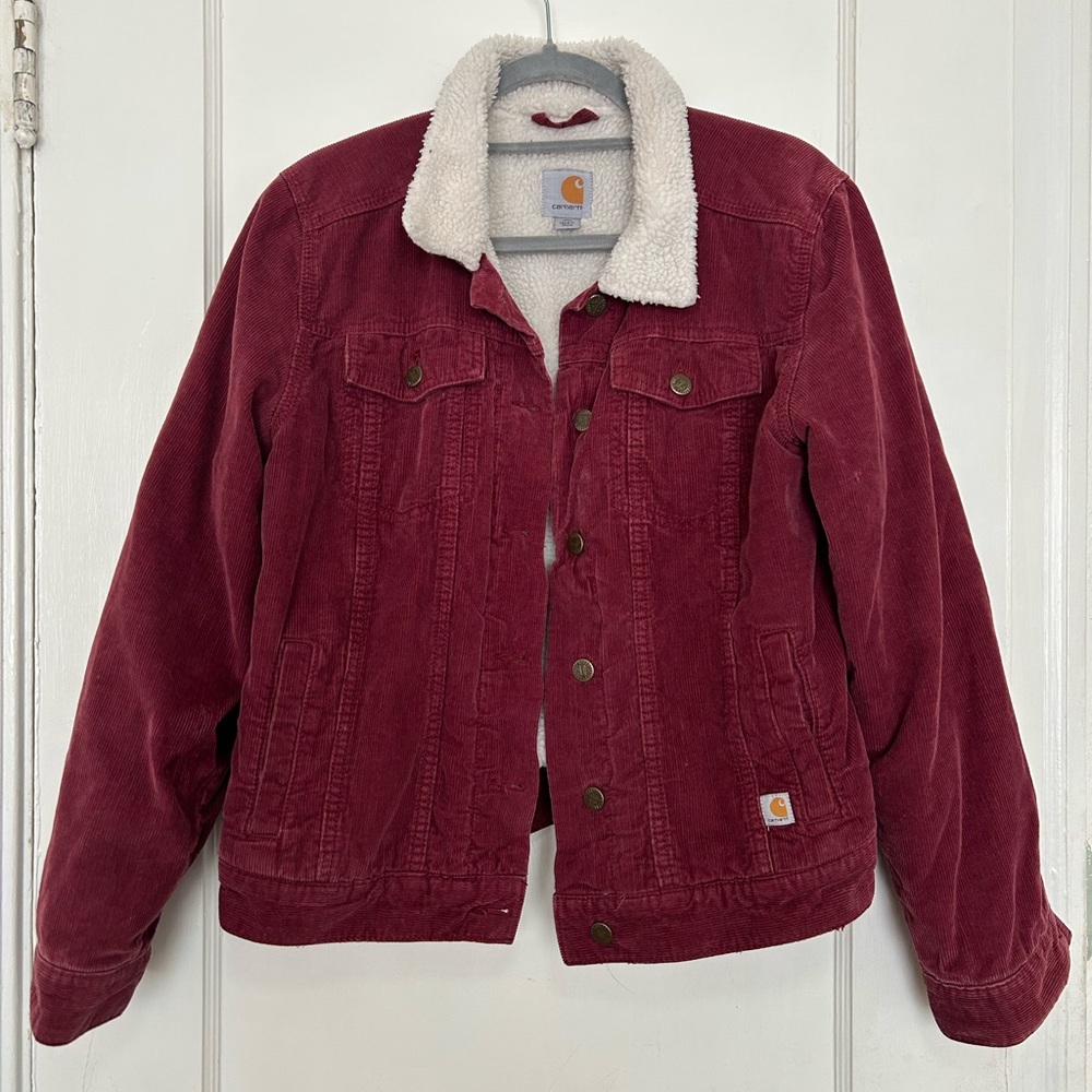 Rare. Vintage corduroy Carhartt Sherpa lined jacket.